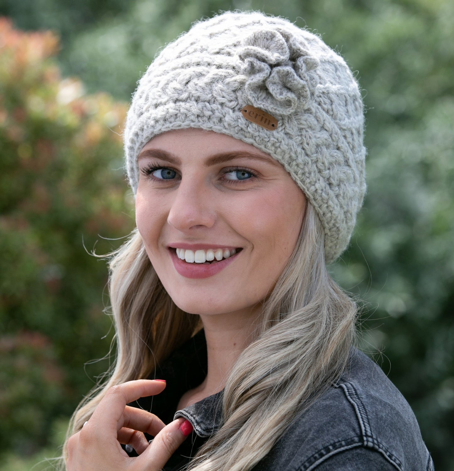Aran Trellis Design Pullon Hat Oatmeal