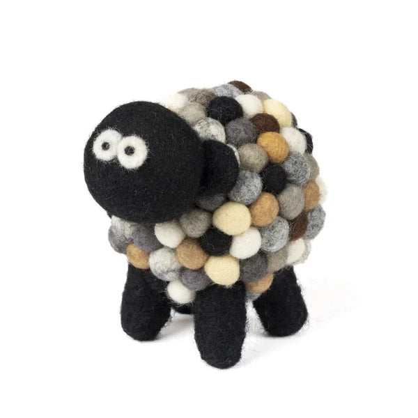 Felt Sheep Collectible Natural Medium