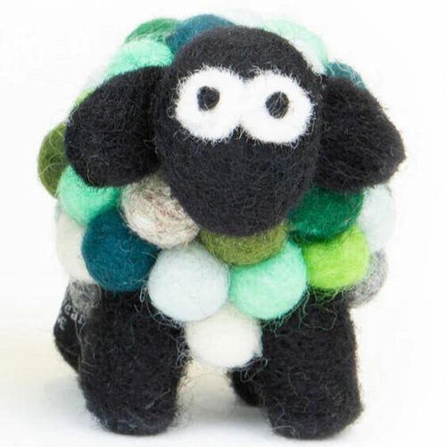 Felt Sheep Collectible MultiGreen Small