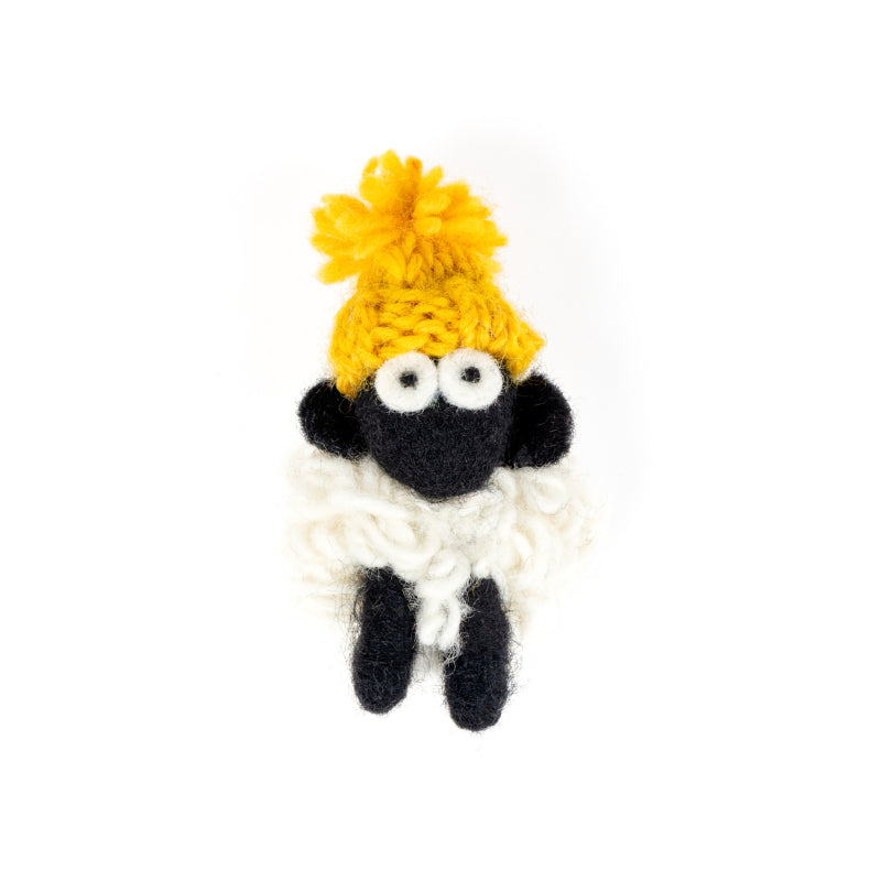 Sheep Magnet Bobble Yellow