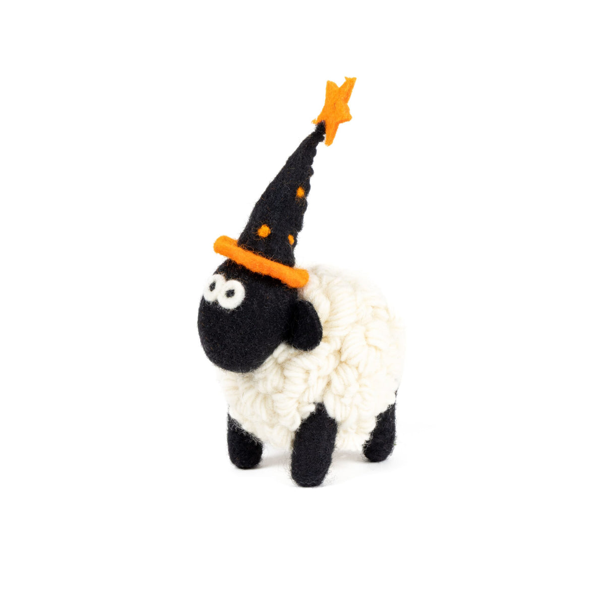 Halloween Mountain Blackface Sheep Large Hat Black Orange Trim