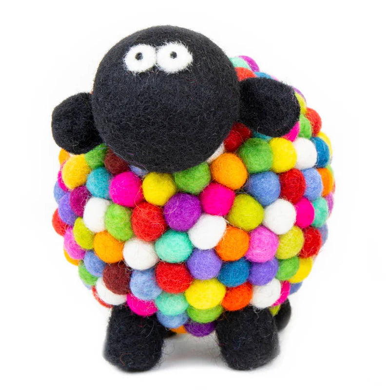 Felt Sheep Collectible Multicolour Large