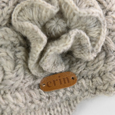 Aran Trellis Design Peak Hat Oatmeal