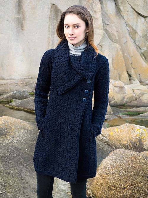 COLLAR COAT WITH BUTTONS X4416