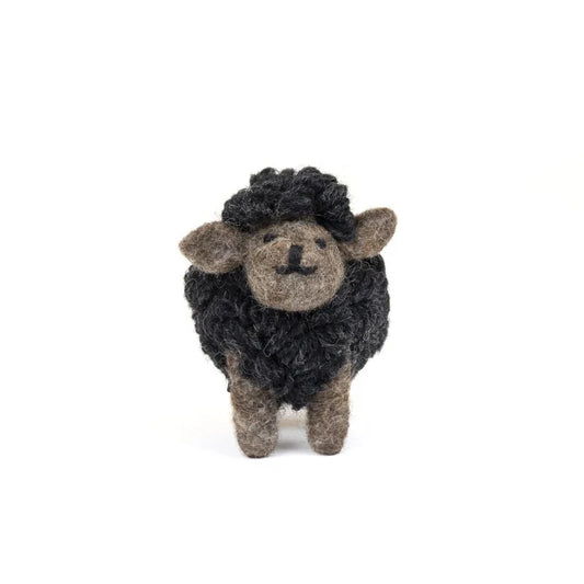 Knitted Sheep Collectible Charcoal Small