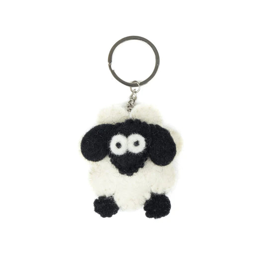 Felt Wool Sheep Keyring