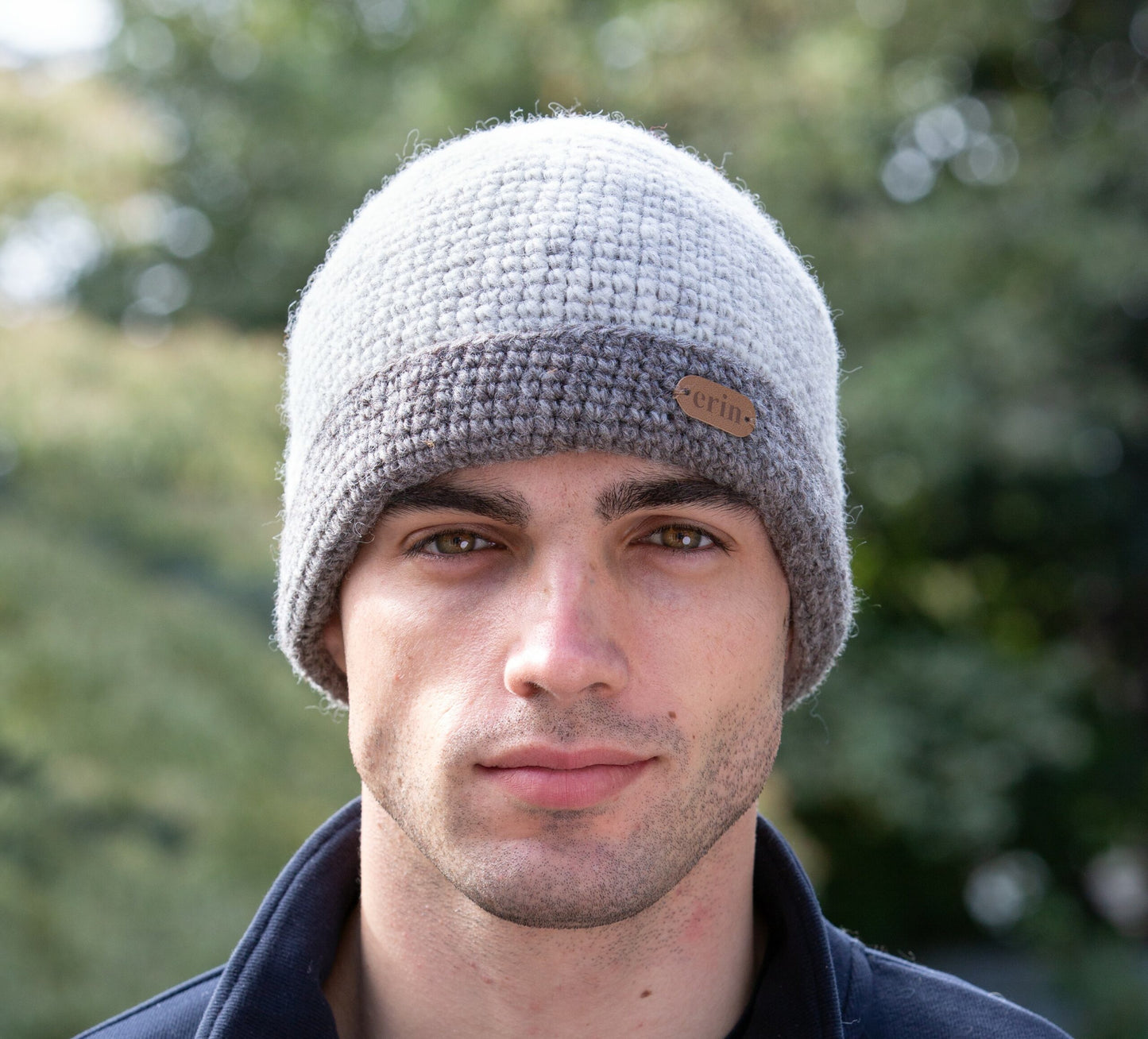 Crochet Turn Up Hat Oatmeal