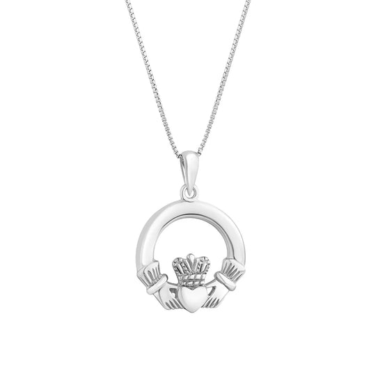 STERLING SILVER CLADDAGH NECKLACE