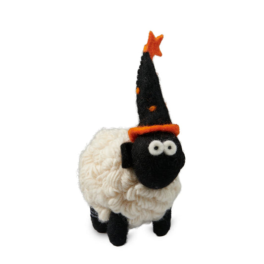 Knitted Sheep Collectible  Orange star Halloween
